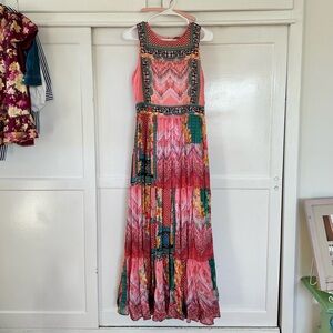 Colorful Sleeveless Maxi Dress